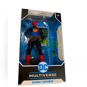 NEW DC McFarlane Multiverse Batman / Superman Fusion Action Figure 7in
